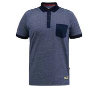 Duke Mens D555 Oxley Fine Stripe Jersey Patch Pocket Kingsize Polo Shirt - Navy - Navy - 5XL