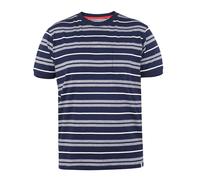 Duke Mens D555 Piccadilly Yarn Dyed Stripe Jacquard Kingsize T-Shirt - Navy/White - 4XL - Navy/White