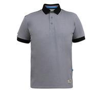 Duke Mens D555 Prinstead Pique Ribbed Collar Kingsize Polo Shirt - Grey/Black - Grey/Black - 4XL