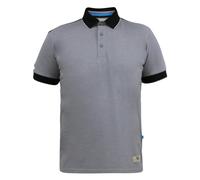Duke Mens D555 Prinstead Pique Ribbed Collar Kingsize Polo Shirt - Grey/Black - Grey/Black - 6XL - 100% Cotton