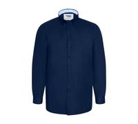Duke Mens D555 Richard Oxford Tall Long-Sleeved Shirt - Navy - L - Navy - 65% Cotton/35% Polyester