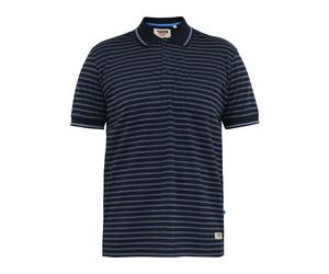 Duke Mens D555 Rosemary Stripe Jersey Woven Kingsize Polo Sh DC533