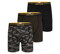 Duke Mens D555 Sylvester Printed Stretch Kingsize Boxer Shorts (Pack of 3) - Black - 5XL - Black - 95% Cotton/5% Elastane