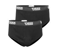 Duke Mens D555 Thompson Cotton Y Front Kingsize Briefs (Pack of 2) - Black - 6XL - Black - 100% Cotton
