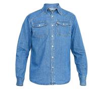 Duke Mens D555 Western Denim Shirt - Stonewash - Stonewash - X-Large
