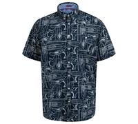 Duke Mens D555 Worthing Surfboard Short-Sleeved Shirt - Navy - S - Navy - 100% Cotton