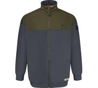 Duke Mens Denham Zip Through Pique Fleece Sweatshirt - Grey - 5XL