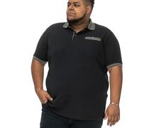 Duke Mens Ilkeston Jacquard Collar and Cuff Pique Polo Shirt - Blue - 3XL