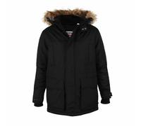 Duke Mens Jacket Sherpa Fleece Removable Hood Zip Up Parka Faux Fur Trim 2XL-8XL