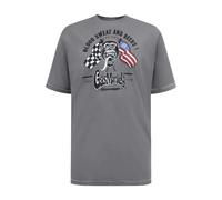 Duke Mens Jasper D555 Gas Monkey Kingsize T-Shirt - Grey - 6XL - Grey - 100% Mixed