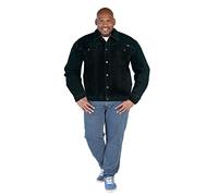 Duke Men's Kingsize Big & Tall Western Style Trucker Denim Jacket-Black-3XL