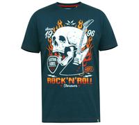 Duke Mens Neal D555 Skull Crew Neck Kingsize T-Shirt - Navy - 7XL - Navy