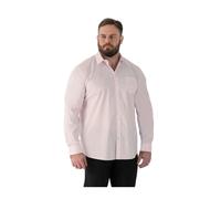 Duke Mens Oliver D555 Stretch Kingsize Shirt - Pale Pink - 3XL - Pale Pink - 65% Polyester/32% Cotton/3% Spandex