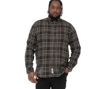Duke Men's Plus Size Destin Long Sleeve Checked Pocket Shirt - Black