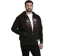 Duke Mens Southampton Williamsburg Print Zip Hoodie - Black - 4XL