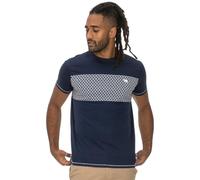 Duke Mens Swansea Patterned Cut and Sew Crew Neck T-Shirt - Blue - 3XL