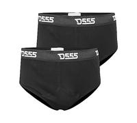 Duke Mens Thompson 2 Pack Y Front Briefs - Black - 3XL