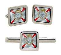 Duke of Edinburgh's Royal Regiment, Army Square Cufflinks and Tie Clip Set