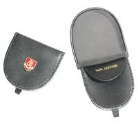 Duke of Wellington Black Leather Coin Purse - Compact Wallet with 2 Compartments ME41