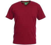 Duke Signature2 V Neck Mens Short Sleeve T-Shirt Plain Red Plus Size 2XL - 8XL