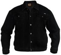 DUKE WESTERN STYLE TRUCKER DENIM JACKET IN BLACK CHEST SIZE SMALL TO XL