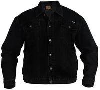 DUKE WESTERN STYLE TRUCKER DENIM JACKET IN BLACK CHEST SIZE SMALL TO XL