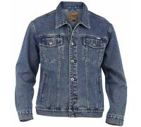 DUKE WESTERN STYLE TRUCKER DENIM JACKET IN STONEWASH BLUE CHEST SIZE SMALL TO XL