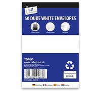 Duke White Peel & Seal ENVELOPES - 50 Pack Self Stick Security Printed Business Office