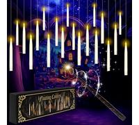 Dukelai Floating Candles with Wand Remote, 20 Pcs Magic Hanging Warmer Light Flameless LED Taper Candles for Halloween Christmas Birthday Party Decor Gifts Indoor