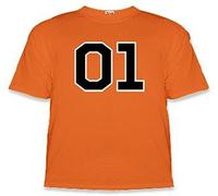 Dukes of Hazzard "01" General Lee T-Shirt Orange (4X XXXX-Large) [Apparel]