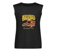 Dukes of Hazzard General Lee Car Sleeveless T-Shirt Man's Fashion Cotton Black Vest Tank Clothes L