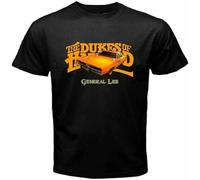Dukes of Hazzard General Lee Car T-Shirt Mens Black Tees Unisex Shirt(Small)