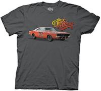 Dukes of Hazzard General Lee Vintage Distressed Charcoal T-shirt (Adult Large)