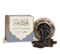 Dukhni Oud Al Raghbah Muattar Bakhoor jar | 40 grams | Arabic Bakhoor Incense | Aromatic Wood Chips | Zesty Woody Oud Blend | Perfect for Prayer Time | To Relax & Meditate