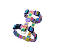 DUKIER - Classic Dog Harness, Adjustable H-Shaped Anti-Pull Vest for Pets, Approved, with 4-Point Safety Lock, Smiley, Size M