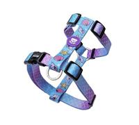 DUKIER - Classic Dog Harness, Anti-Pull Vest, Adjustable H-Shape for Pets, Certified, with 4-Point Safety Buckle, Mermaid Design with Double-Sided Print, Size L