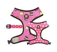 DUKIER - Reversible Dog Harness, Anti-Pull Breathable Reflective Pet Vest Neoprene Mesh, Dogtella Design, Size L