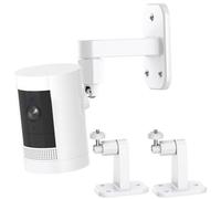 Dukoyb 2Pack R/ing Camera Mount, No Drilling Wall Mount, Fit for Ring Stick Up Cam Battery/Plug-in/Camera Pro Battery/Ring Indoor Cam (1st Gen), 360 Degree Adjustable, White