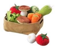 Duktig 14-Piece Soft Food Vegetables Set - Food Fruits Basket Figure, Creative Washable Design, Includes Carrots, Tomatoes, Lettuce, Mushrooms - Ideal My First Fruit Vegetable Sorting