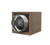 DUKWIN Single Watch Winder with Dual Power Supply, Supper Quiet Motor, Adjustable Watch Pillow for Travel, Wood Color Small Watch Winder, E-Wood Color, Classic