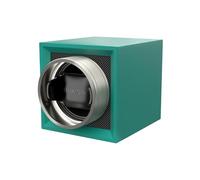 DUKWIN Single Watch Winder with Dual Power Supply, Supper Quiet Motor and Adjustable Watch Pillow, Small Watch Winder for Travel, E-Blue, Classic