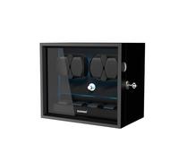 DUKWIN Watch Winder for 4/6/8/12 Automatic Watches, Lockable Automatic Winders with Extra 6/4 Watch Storages, 4 Rotation Modes, Flexible Watch Pillows, Quiet Mabuchi Motor and Blue Backlight