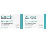 Dulac - Diosmin Omniven 500, Food Supplement for Leg Support Circulation, 40 Tablets, for Heavy and Tired Legs, Helps Improve Blood Flow, with Diosmin and Hesperidin, Made in Italy (Pack of 2)