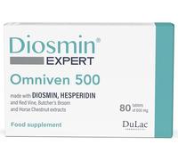 DuLàc, Diosmin Expert Omniven 500, Food Supplement with Diosmin, Hesperidin, Helpful for Heavy and Swollen Legs, Microcirculation and Fragile Capillaries, Made in Italy, 80 Tablets