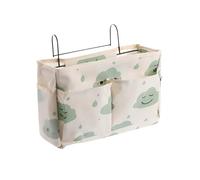 Dulau 1 Piece Bedside Storage Bag, Multi-function Hanging Storage Basket, Oxford Fabric Bedside Bags for Remote Control, Book, Journal, Phone, Water Bottle