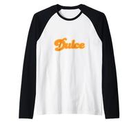 Dulce Cute Aesthetic Streetwear Spanish Word Design Raglan Baseball Tee