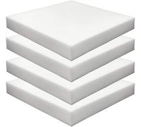 Dulce Lino 18" x 18" Upholstery High Density Foam Cushion Replacement Square Cut to Size Foam Couch or Commercial Dinning Chair Couches Chair Padding DIY Projects (18" X 18" X 1", Pack of 4)