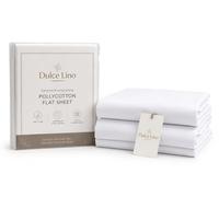Dulce Lino Easycare & Long Lasting Pollycotton Flat Sheet (Lemon Single)