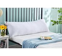 Dulce Lino Hypoallergenic Ultra Cooling & Breathable Pillow for Side & Back Support - Full Body V Shaped Bed Support for Sleeping, Pregnancy & Firm Hug (4.6FT)