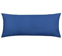Dulce Lino New Bolster Pillow Case Cover & Pregnancy Maternity Orthopaedic Support. (Mid Blue, 5FT)